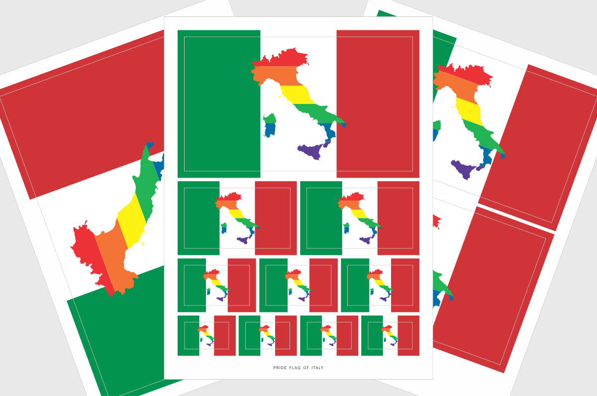 Italian Rainbow Flag Heart Italy Pride Month Tote Bag