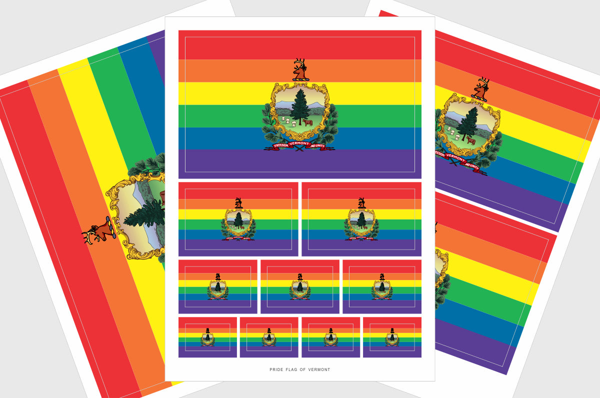 Vermont LGBTQ Pride Flag Stickers – PutAFlagOnIt.com