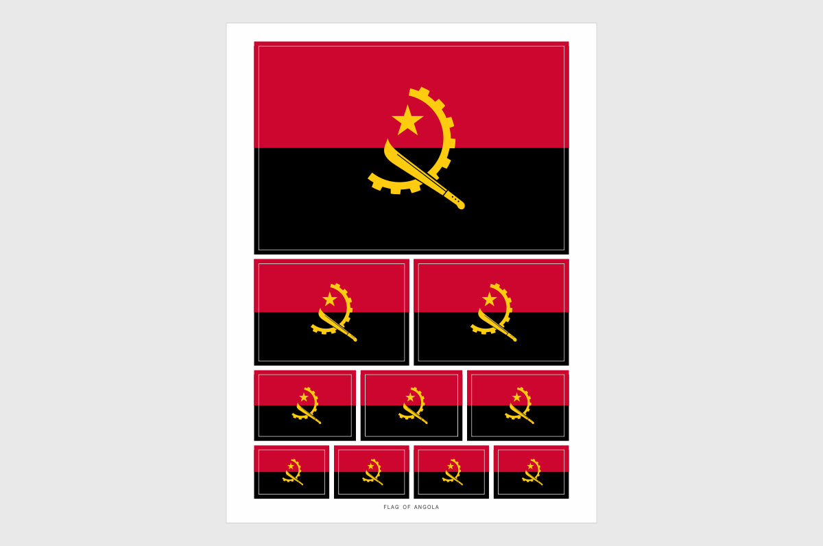 Angola Flag Stickers