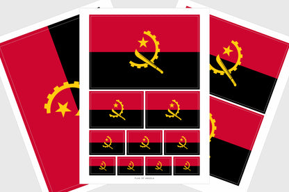 Angola Flag Stickers