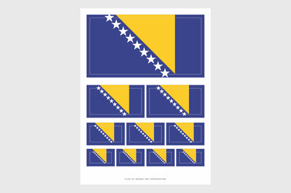 Bosnia and Herzegovina Flag Stickers