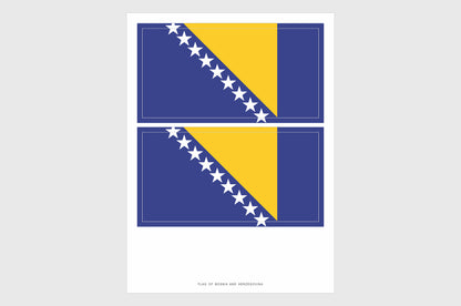 Bosnia and Herzegovina Flag Stickers