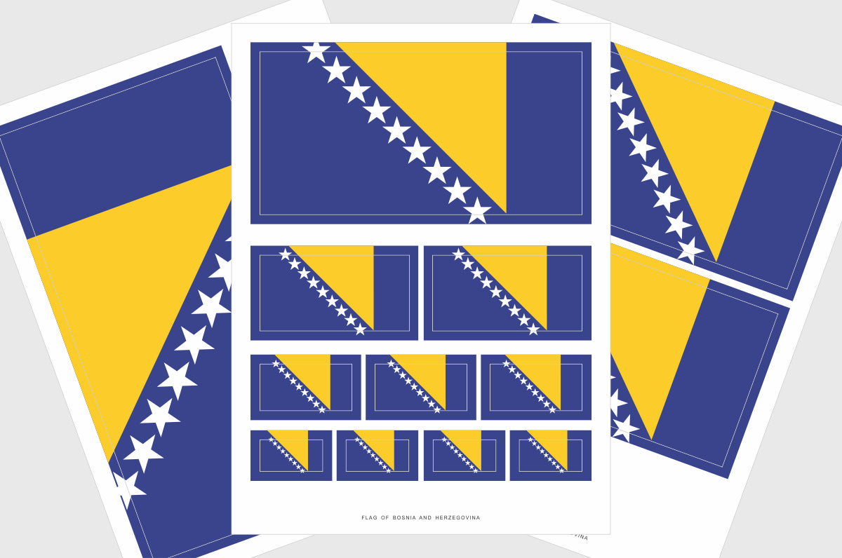 Bosnia and Herzegovina Flag Stickers