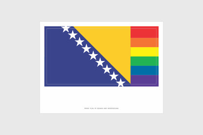 Bosnia and Herzegovina LGBTQ Pride Flag Stickers