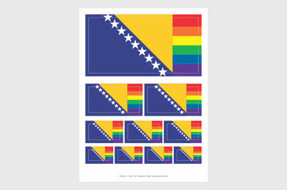 Bosnia and Herzegovina LGBTQ Pride Flag Stickers