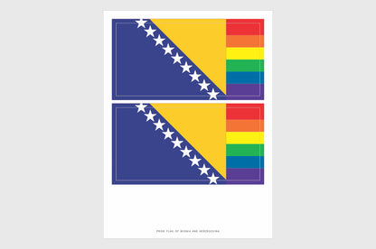 Bosnia and Herzegovina LGBTQ Pride Flag Stickers