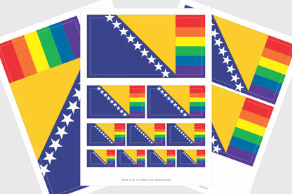 Bosnia and Herzegovina LGBTQ Pride Flag Stickers