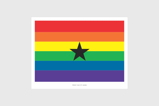 ghana LGBTQ pride flag sticker