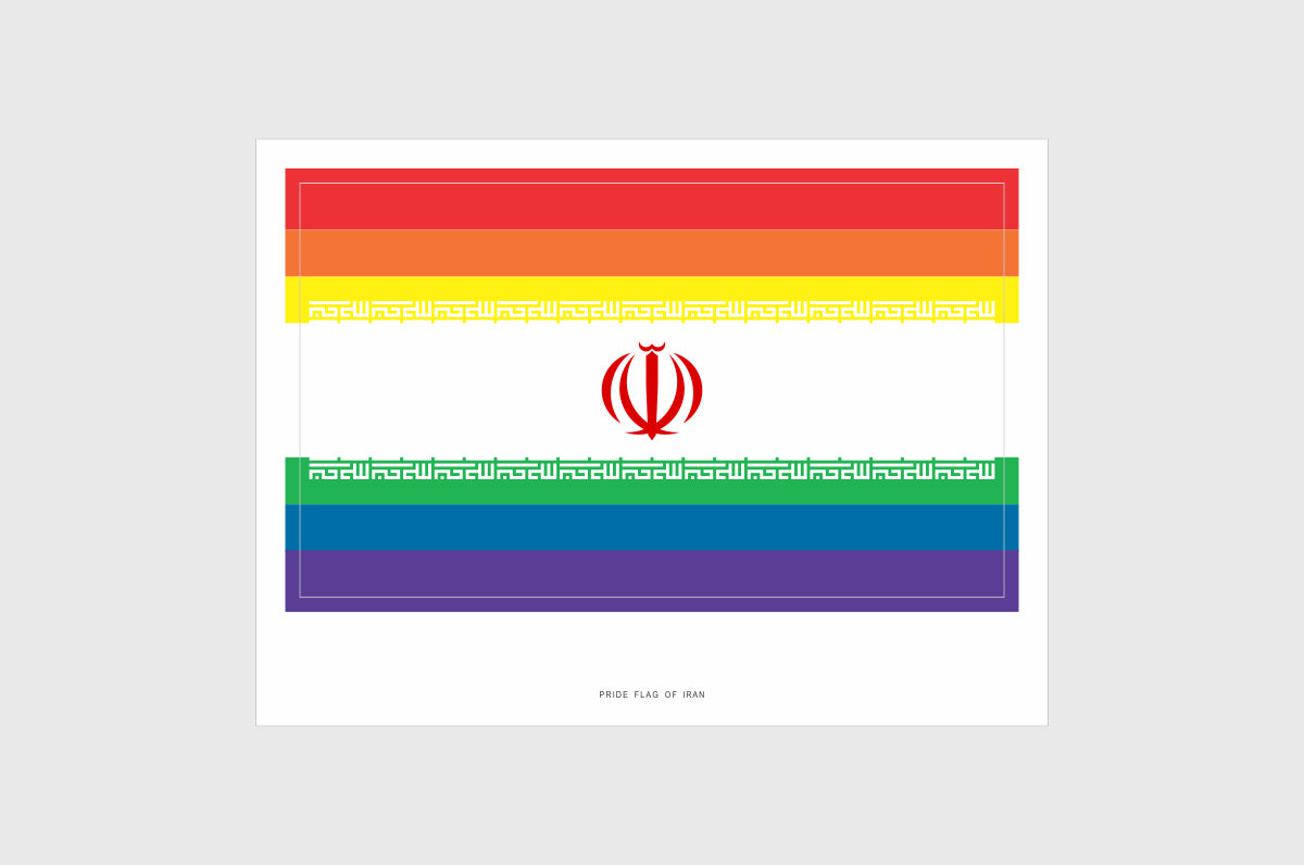 Iran LGBTQ Pride Flag Stickers