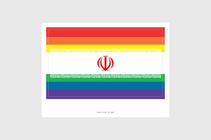 Iran LGBTQ Pride Flag Stickers