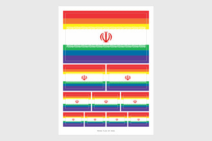 Iran LGBTQ Pride Flag Stickers