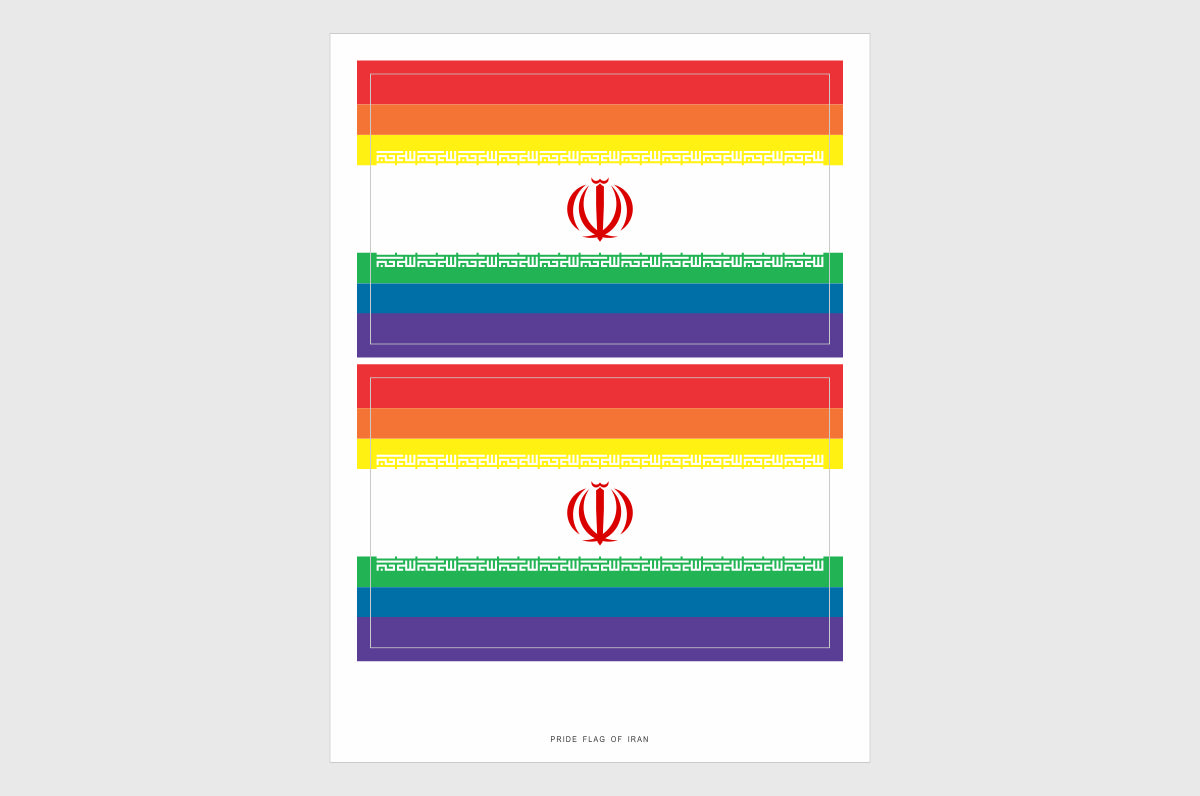 Iran LGBTQ Pride Flag Stickers