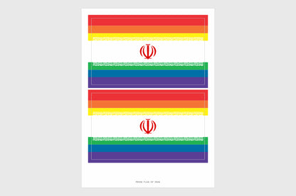 Iran LGBTQ Pride Flag Stickers