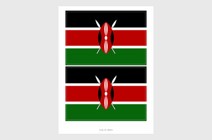 Kenya Flag Stickers