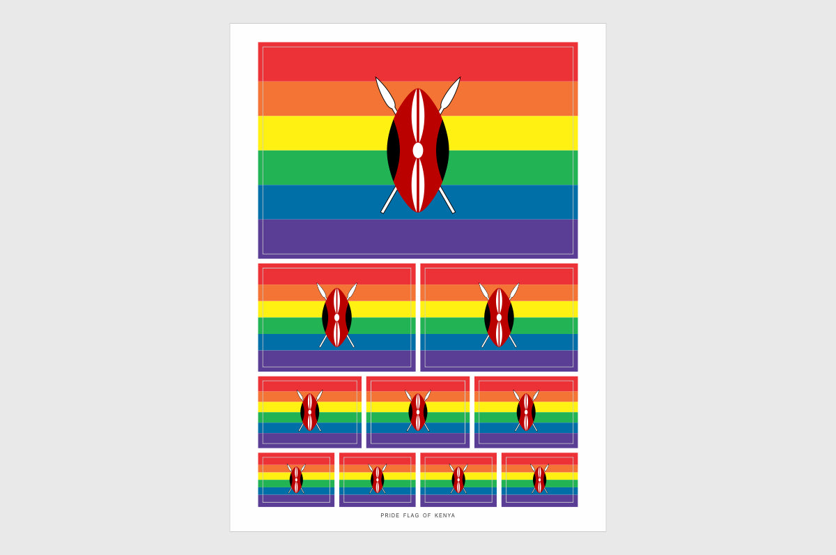 Kenya LGBTQ Pride Flag Stickers