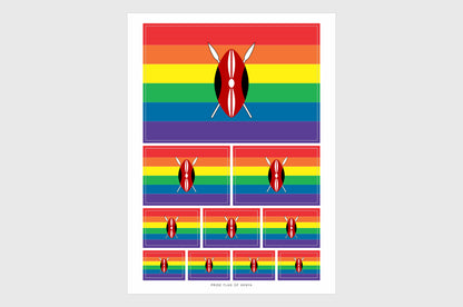 Kenya LGBTQ Pride Flag Stickers