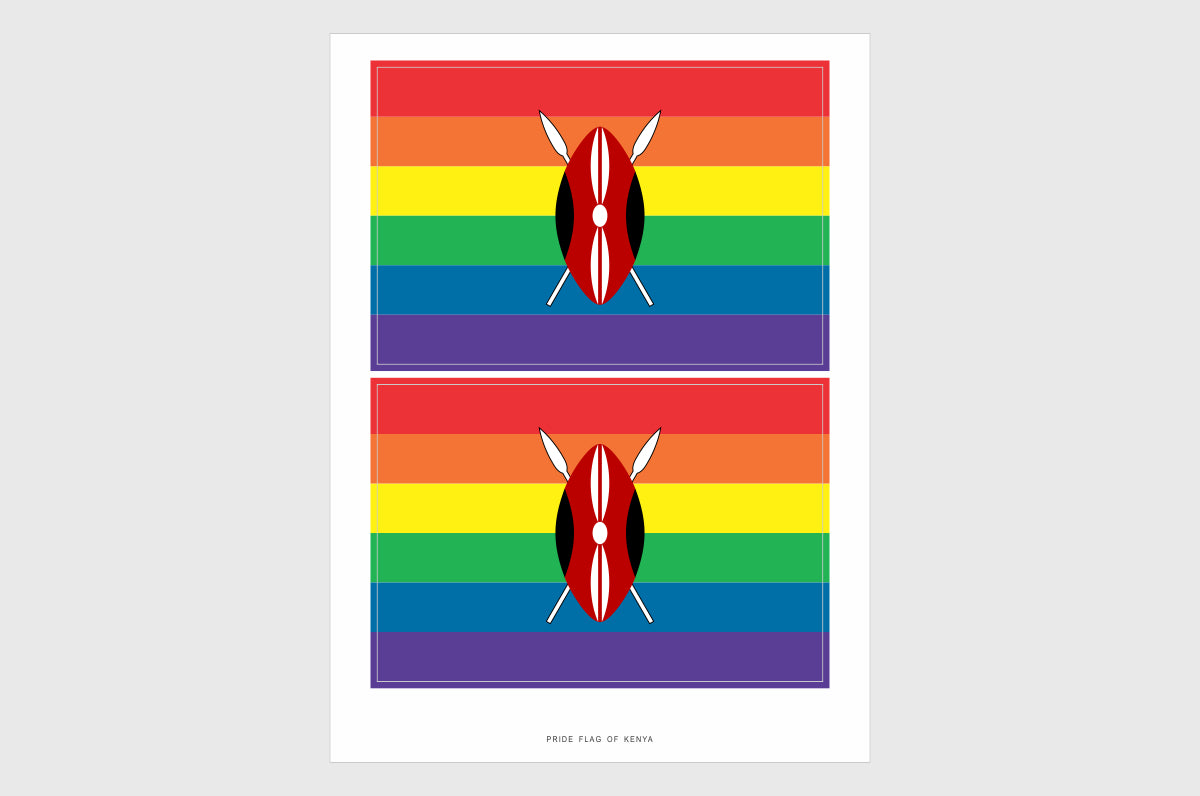 Kenya LGBTQ Pride Flag Stickers