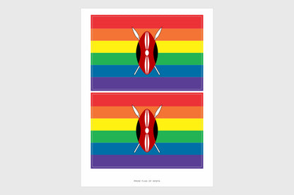 Kenya LGBTQ Pride Flag Stickers