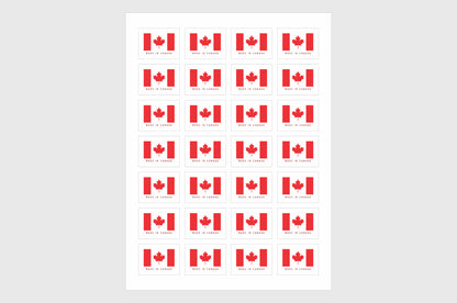 Canada | Made In Canada Stickers | Canadian Stickers With Made In Canada Text.