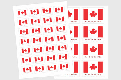 Canada | Made In Canada Stickers | Canadian Stickers With Made In Canada Text.