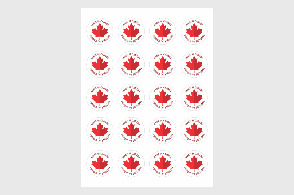 Canada | Made In Canada Stickers | Canadian Stickers With Made In Canada Text.