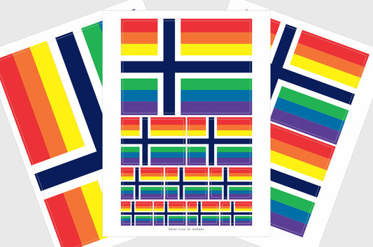 Norway LGBTQ Pride Flag Stickers