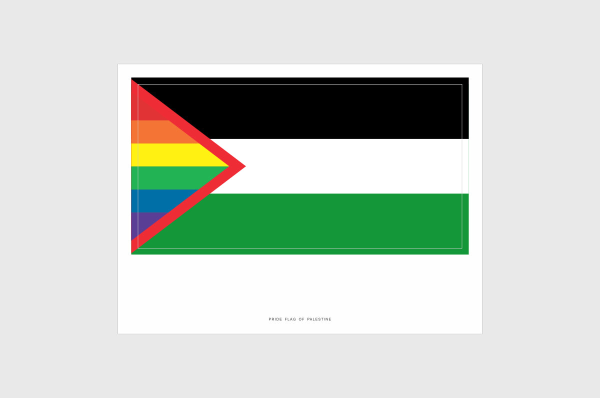 Palestine LGBTQ Pride Flag Stickers