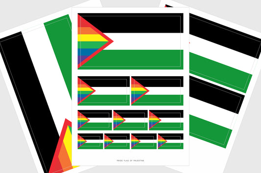 Palestine LGBTQ Pride Flag Stickers