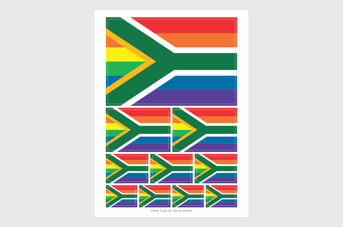 South Africa LGBTQ Pride Flag Stickers