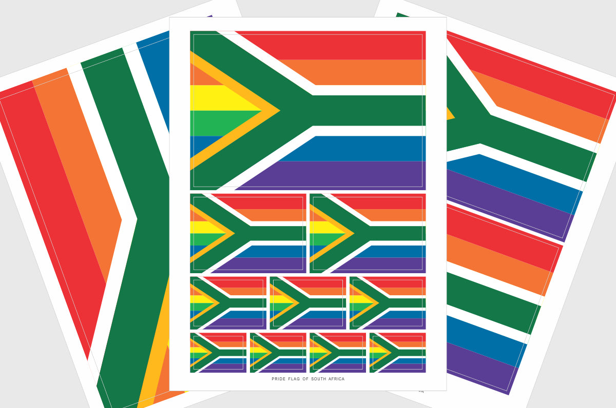 South Africa LGBTQ Pride Flag Stickers