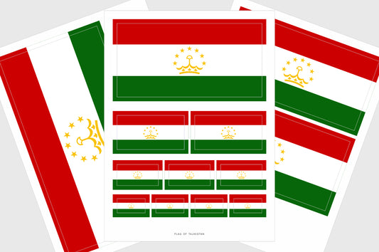 Tajikistan Flag Stickers