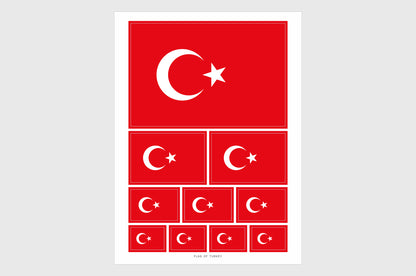 Turkey Flag Stickers