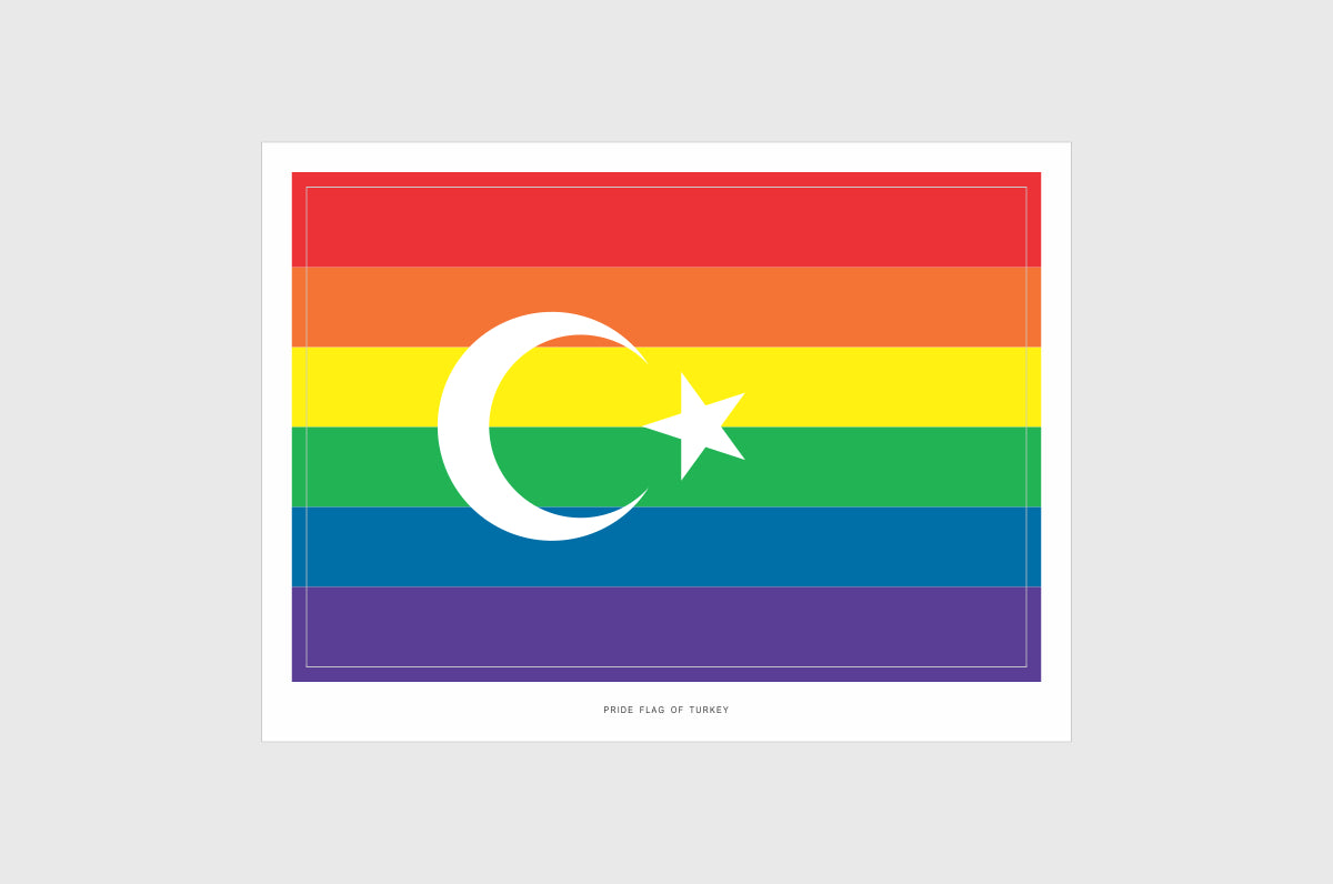 Turkey LGBTQ Pride Flag Stickers