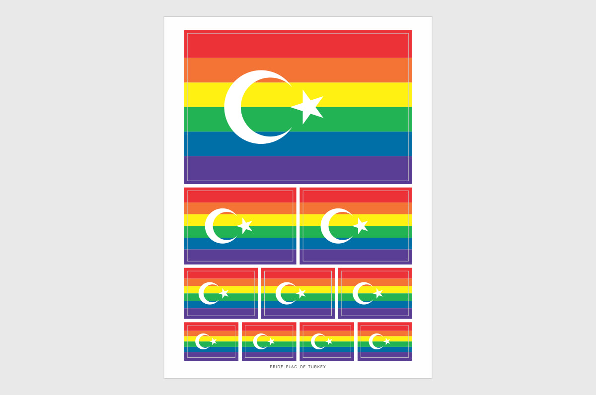 Turkey LGBTQ Pride Flag Stickers