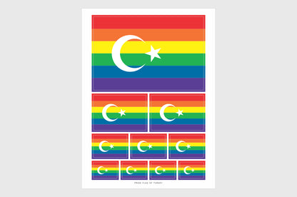 Turkey LGBTQ Pride Flag Stickers