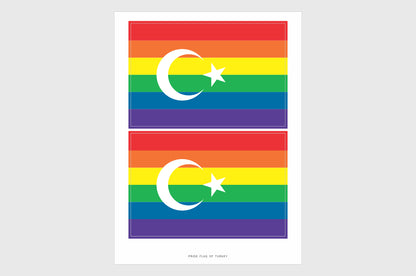 Turkey LGBTQ Pride Flag Stickers