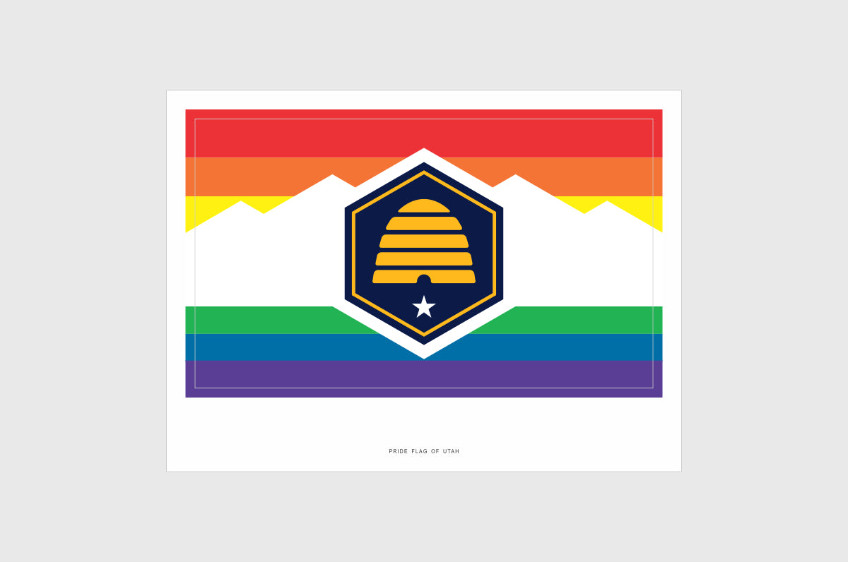 2024 UTAH STATE LGBTQ Pride flags sticker