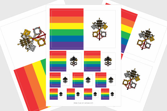 Vatican LGBTQ Pride Flag Stickers