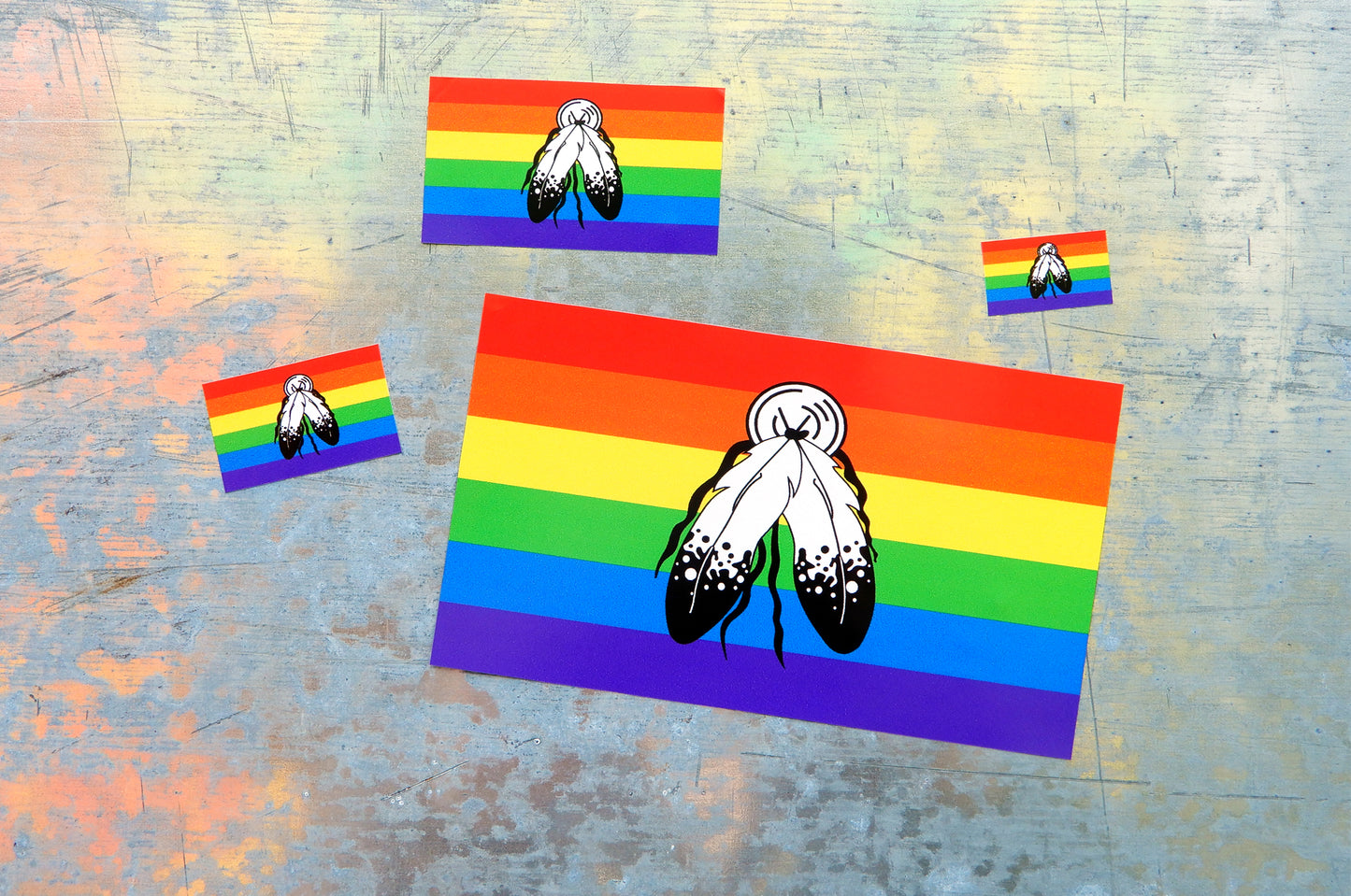 Two Spirit LGBTQ Pride Flag Stickers