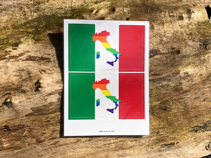 Italy LGBTQ Pride Flag Stickers