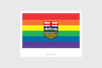 Alberta LGBTQ Pride Flag Stickers