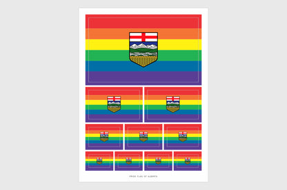 Alberta LGBTQ Pride Flag Stickers