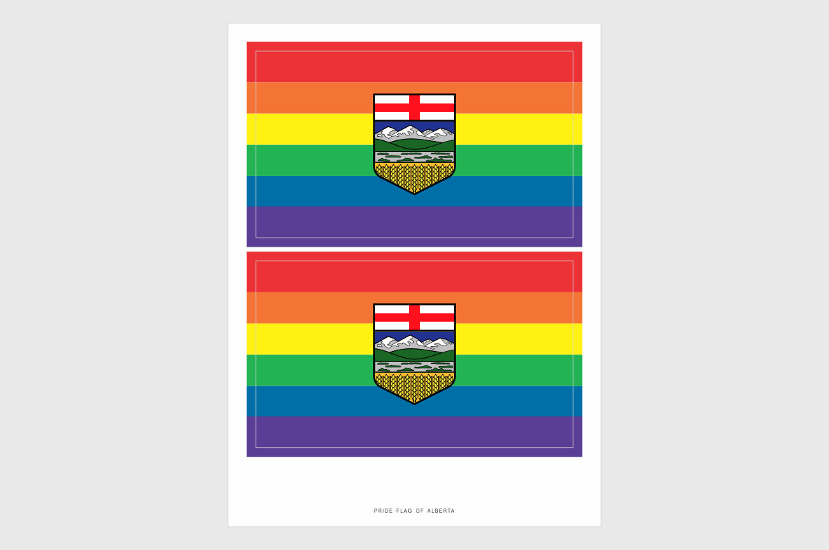 Alberta LGBTQ Pride Flag Stickers