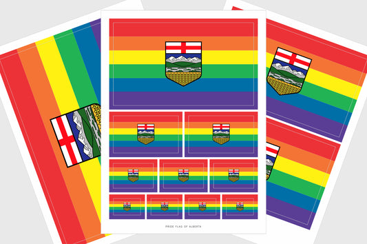 Alberta LGBTQ Pride Flag Stickers