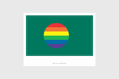 Bangladesh LGBTQ Pride Flag Stickers