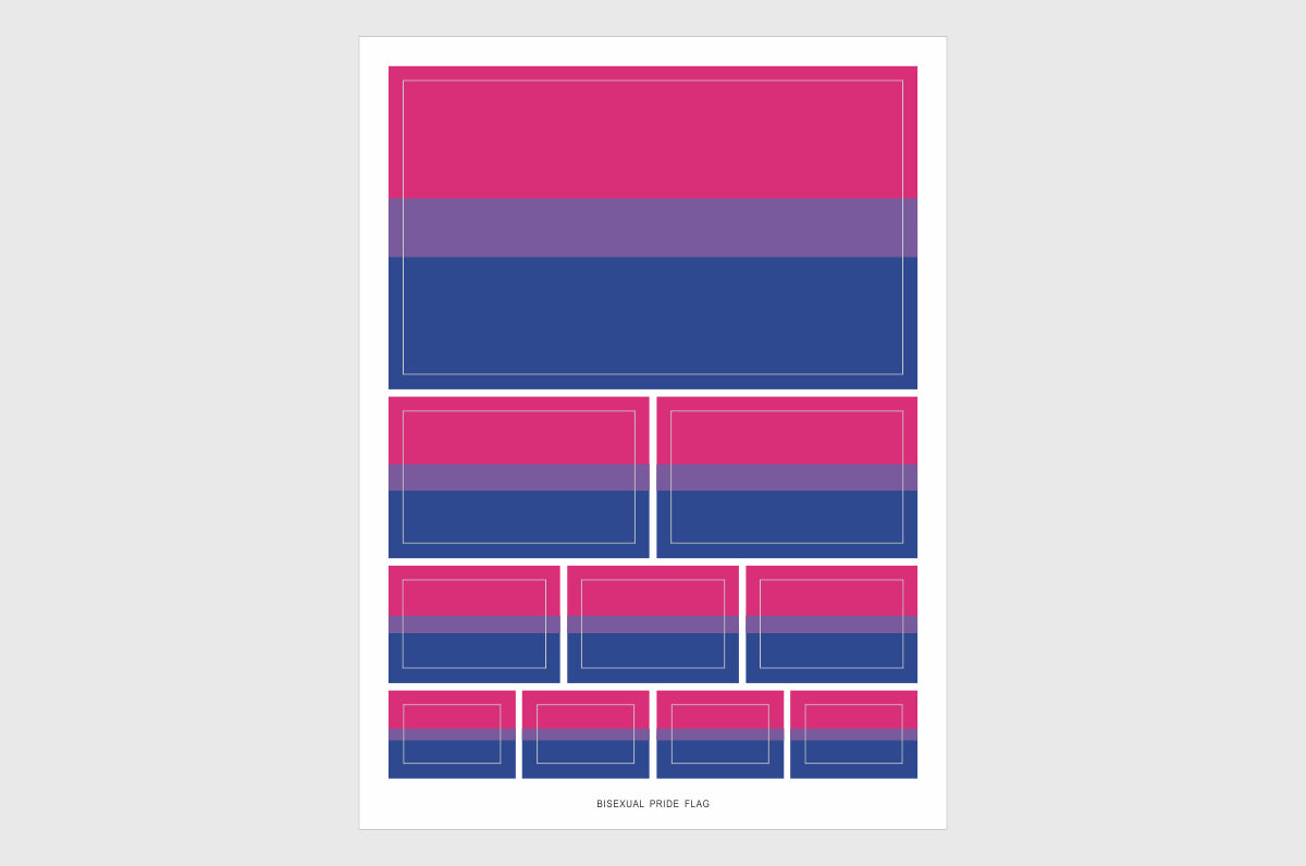 Bisexual Pride Flag Stickers