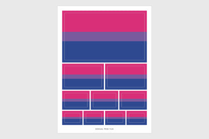 Bisexual Pride Flag Stickers