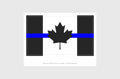 Canada Thin Blue Line Flag Stickers