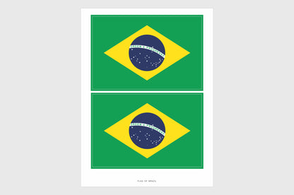 Brazil Flag Stickers