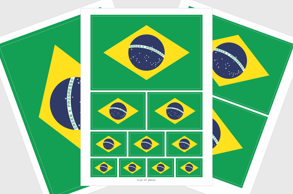 Brazil Flag Stickers